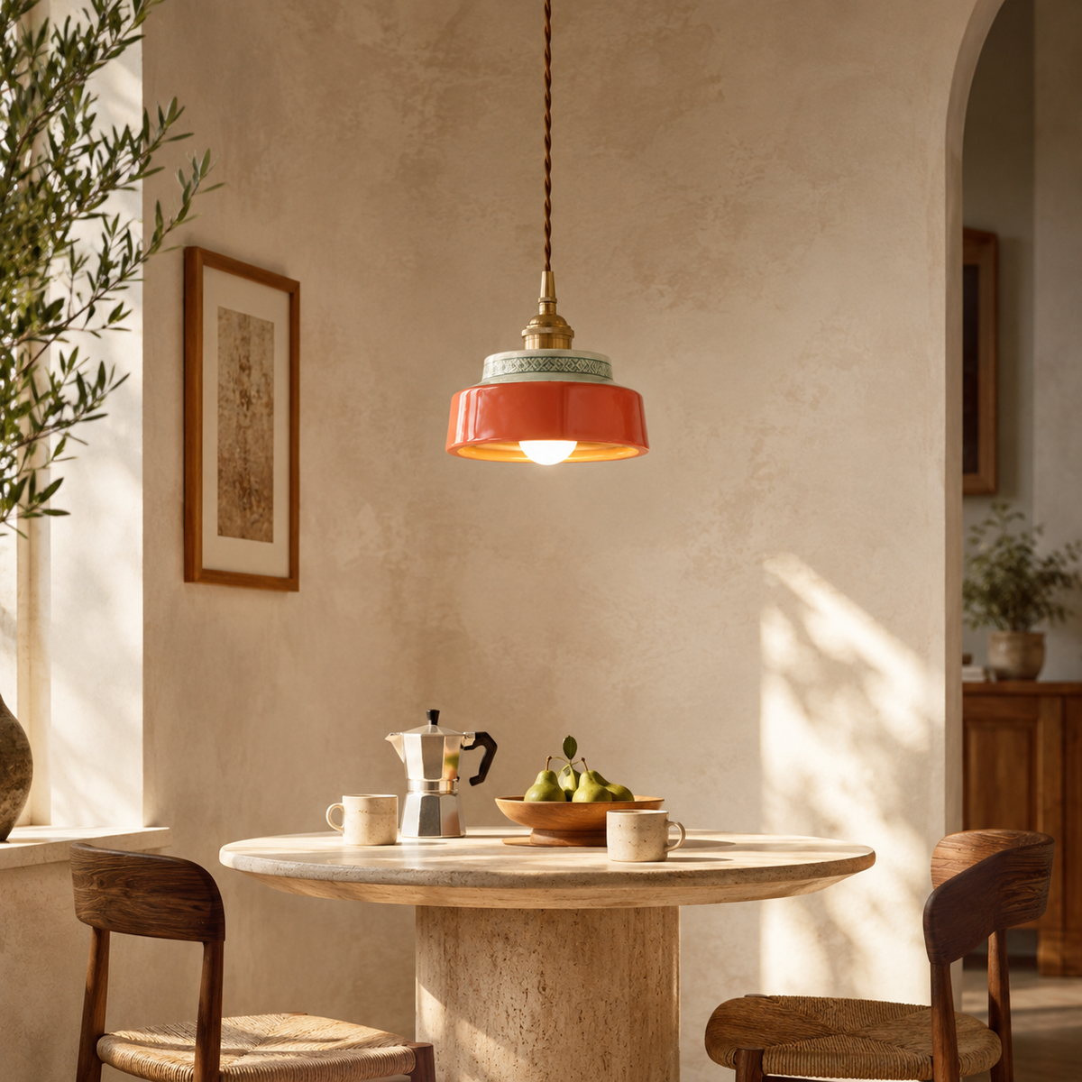 Soucoupe Suspension en Céramique Émaillée