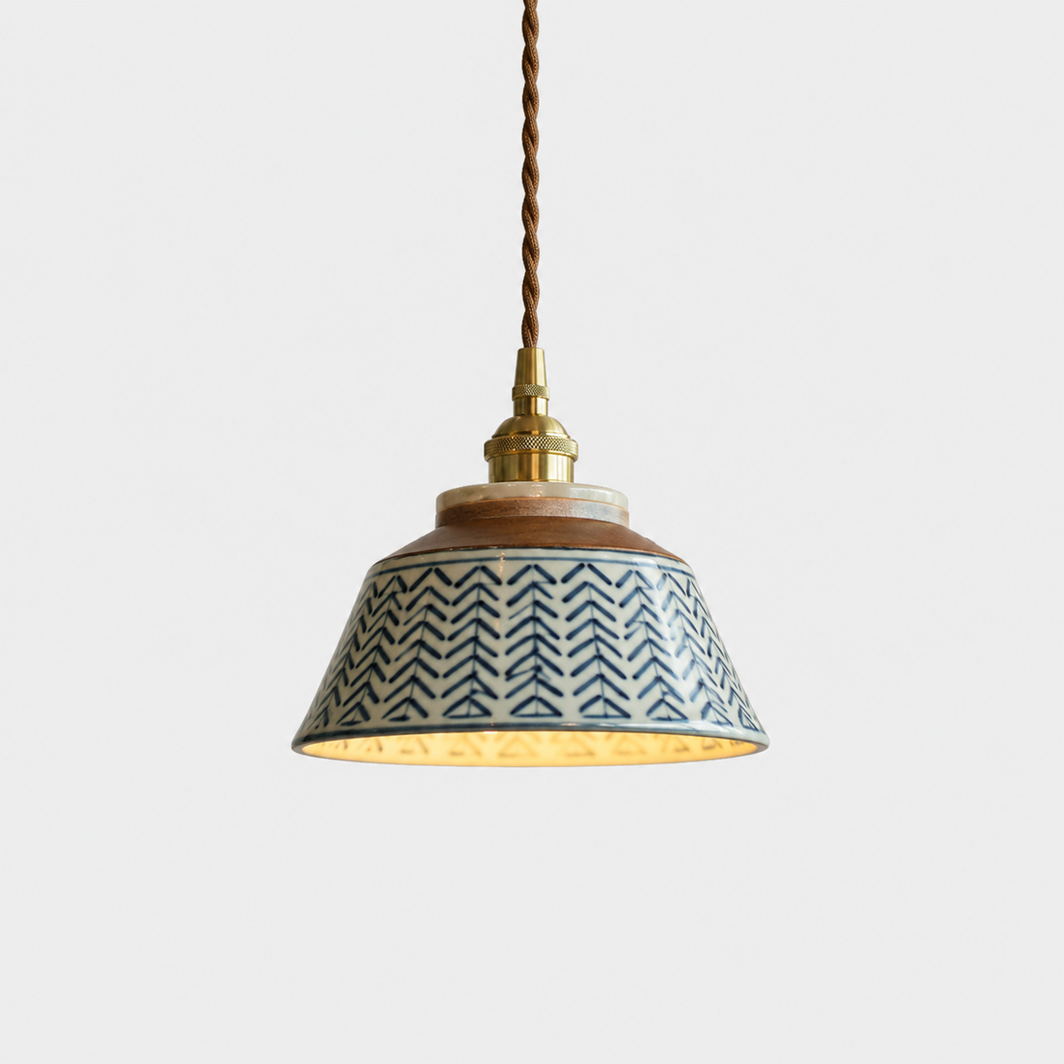 Argile Suspension en Céramique Peinte à la Main
