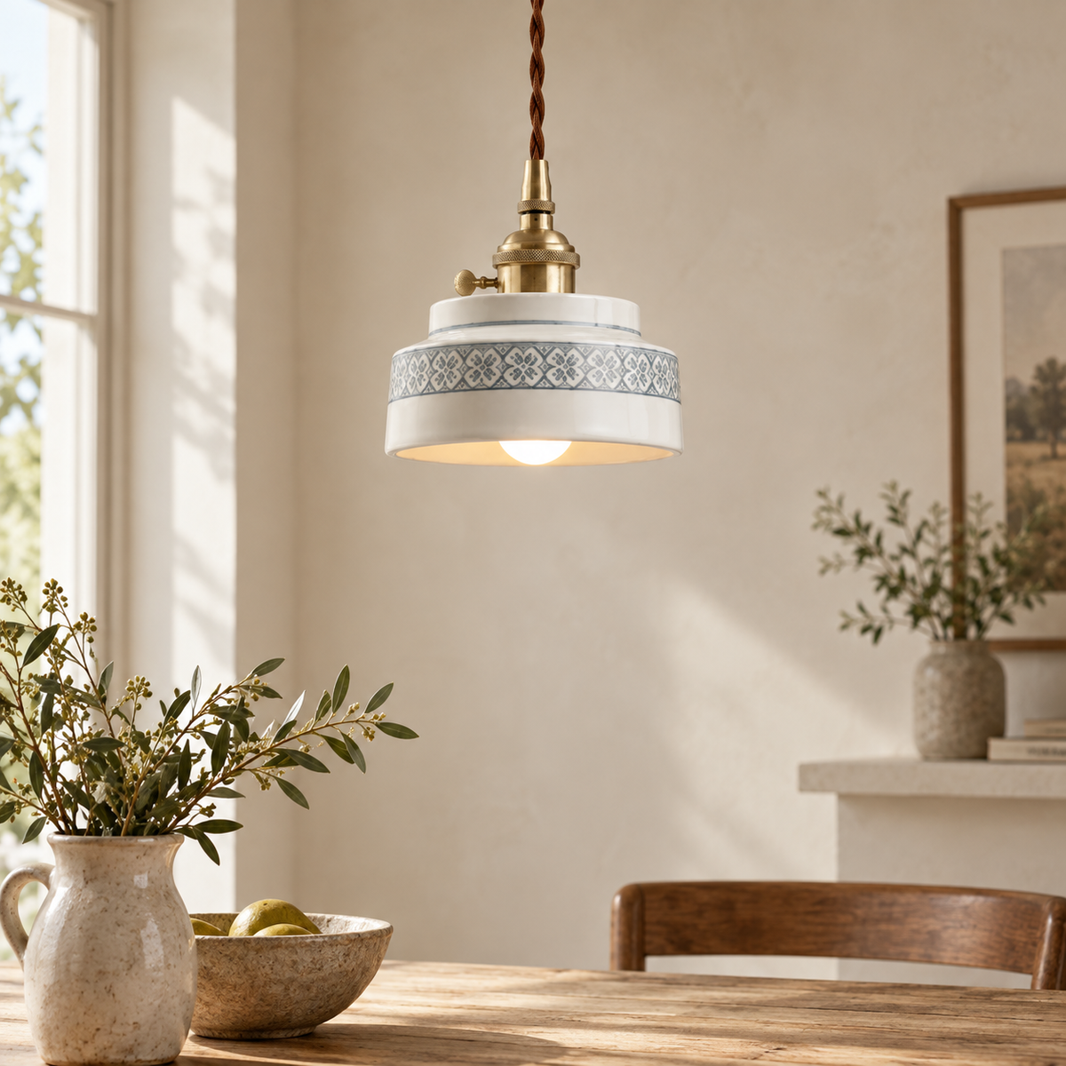 Soucoupe Suspension en Céramique Émaillée