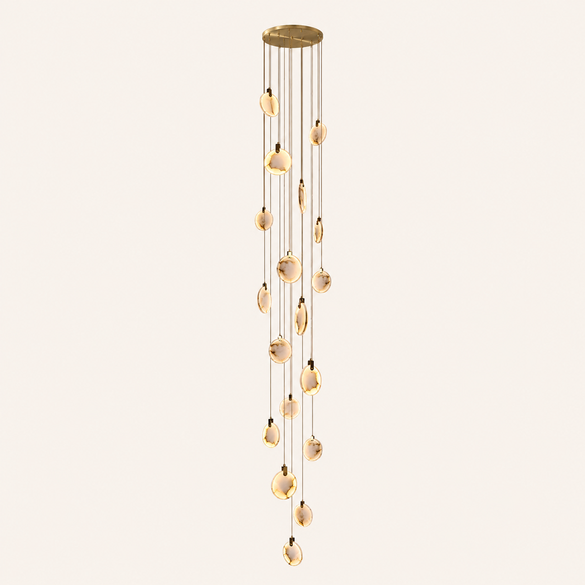Cascatelle Lustre en Albâtre