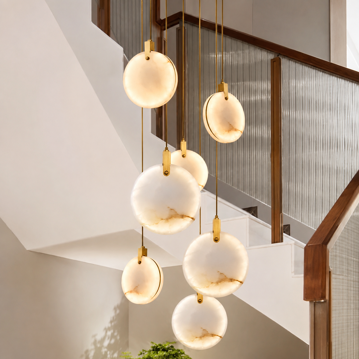 Cascatelle Lustre en Albâtre