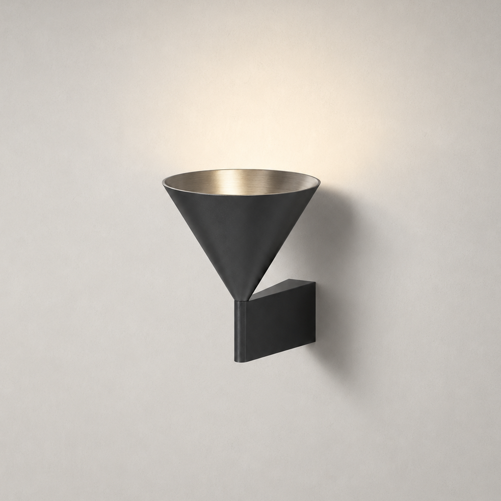 Cornet Applique Murale en Aluminium Brossé