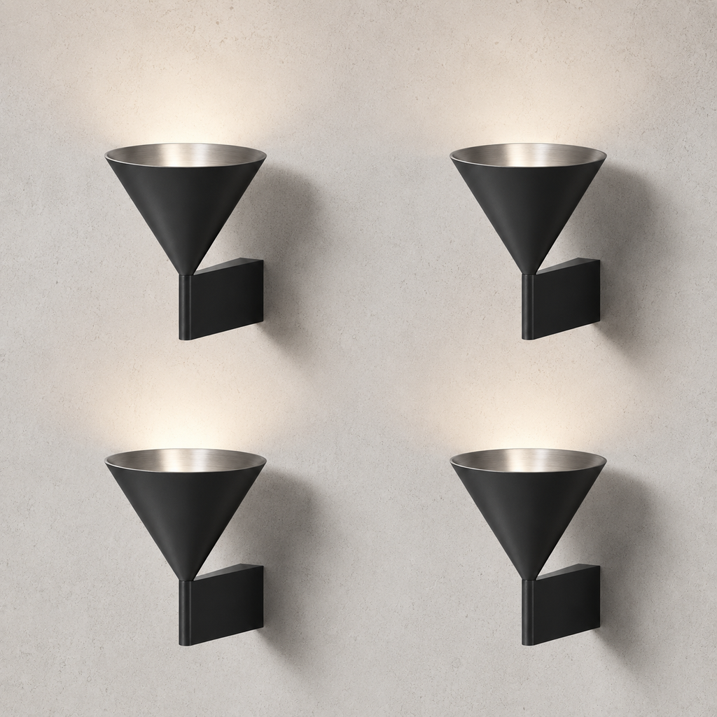 Cornet Applique Murale en Aluminium Brossé