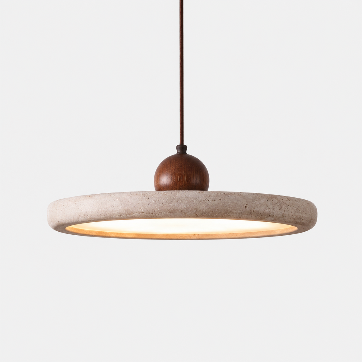 Pupille Suspension Anneau en Travertin