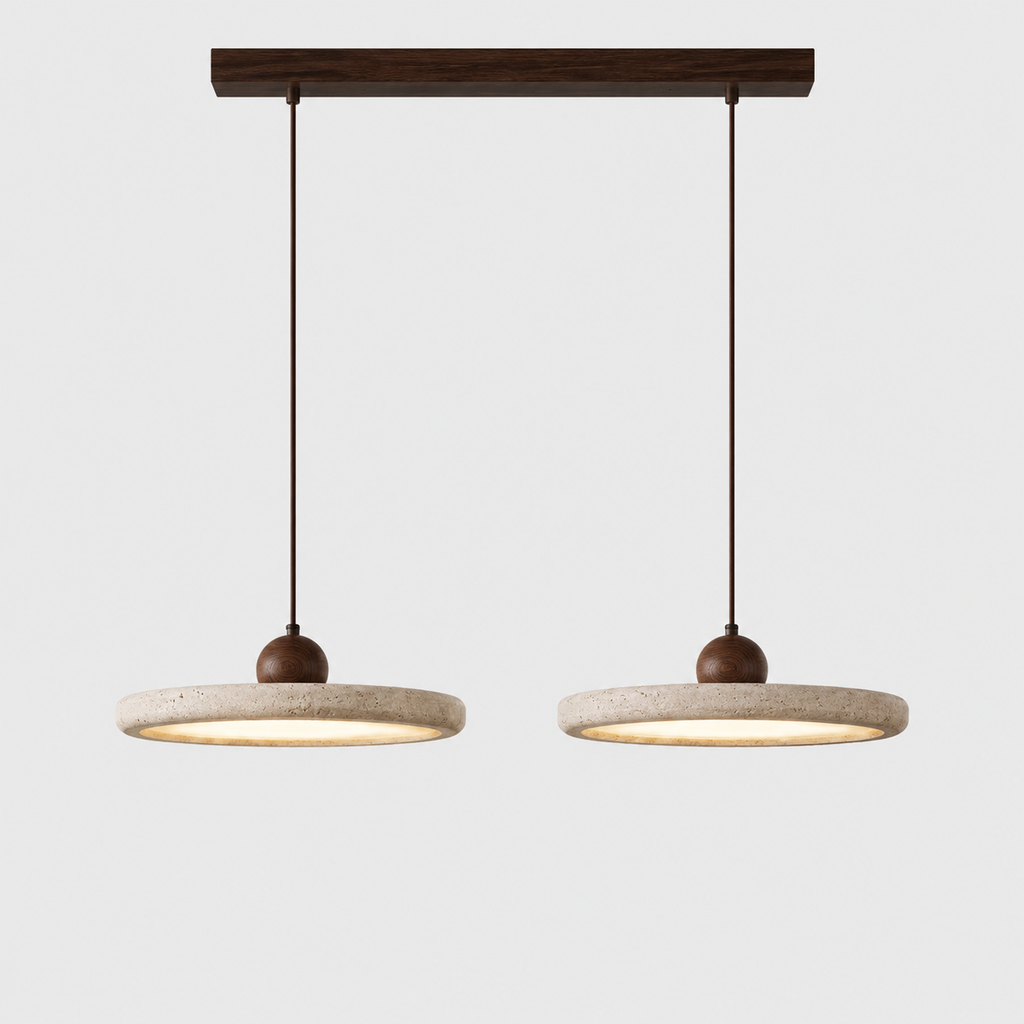 Pupille Suspension Anneau en Travertin