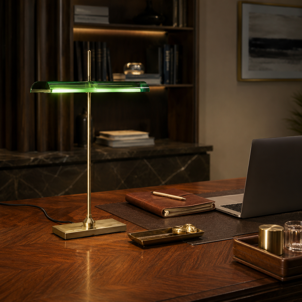 Pignon Lampe de Banquier en Aluminium