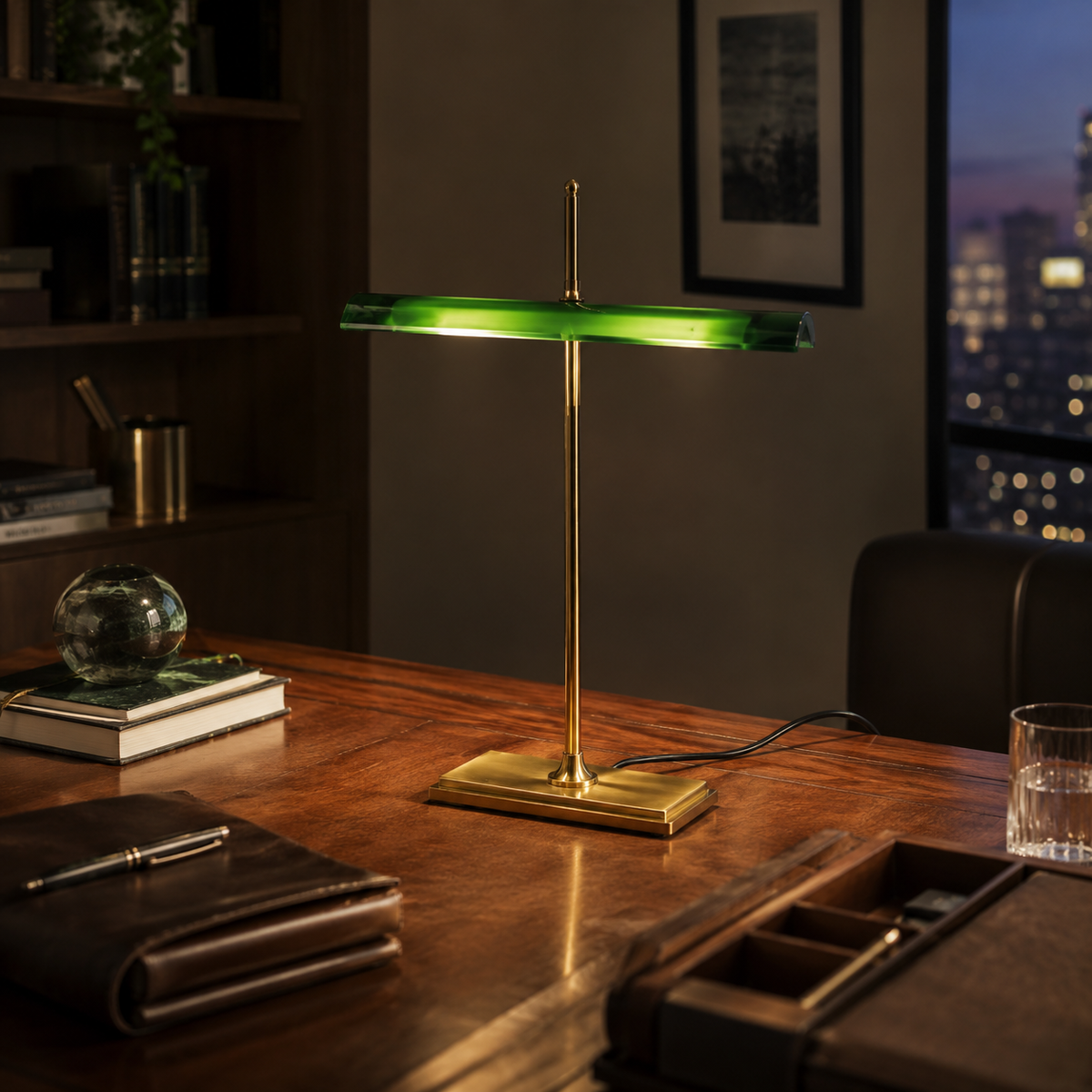 Pignon Lampe de Banquier en Aluminium