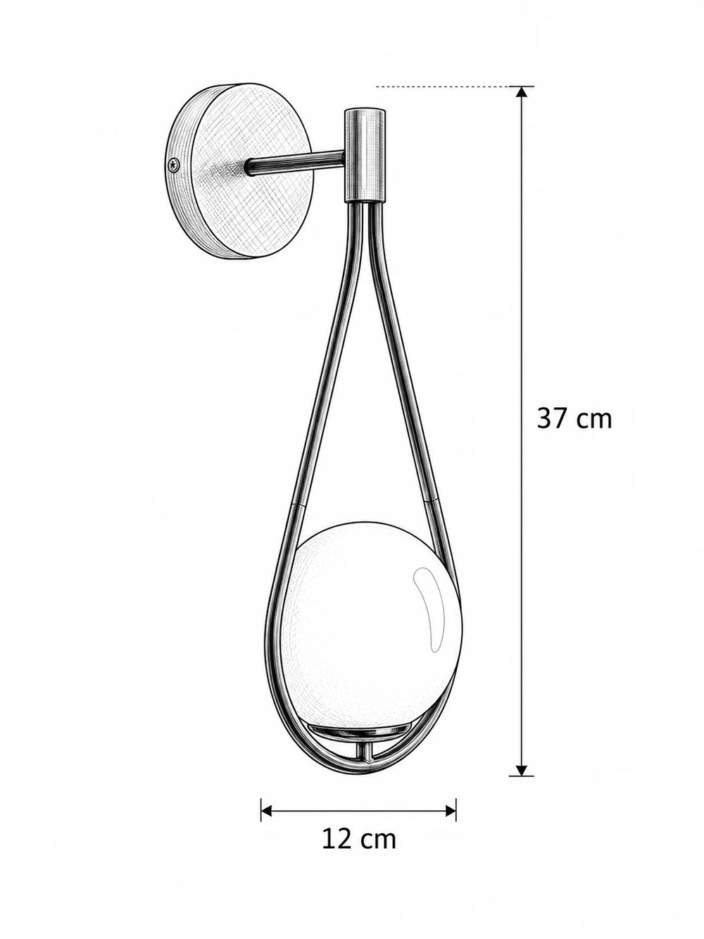 Goutte Applique Murale Globe