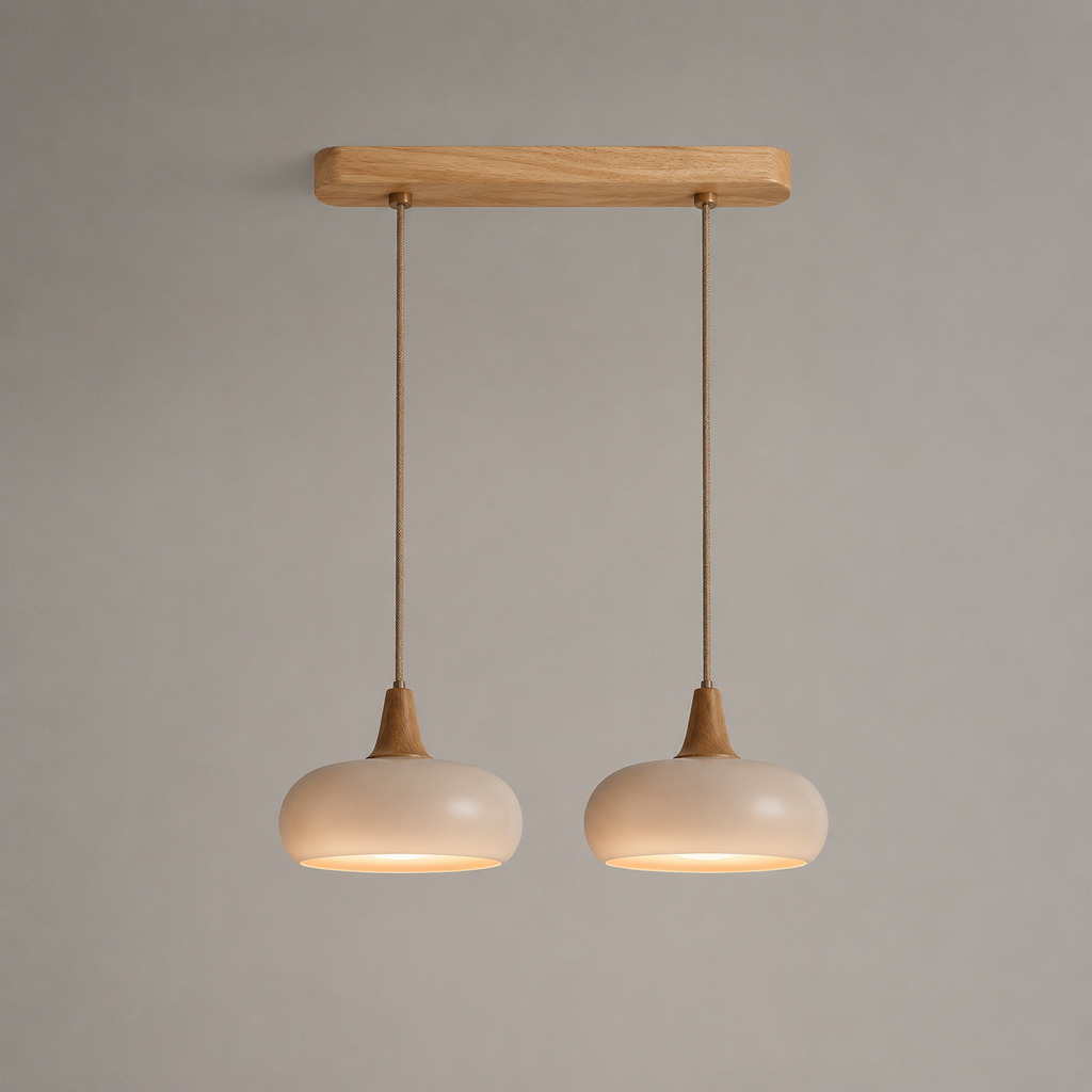 Bocage Suspension en Bois et Verre