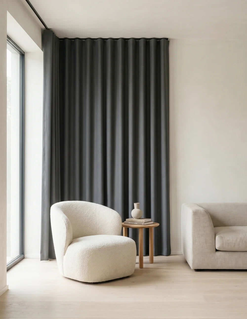 Rideau Occultant Thermique et Phonique - Gris Anthracite