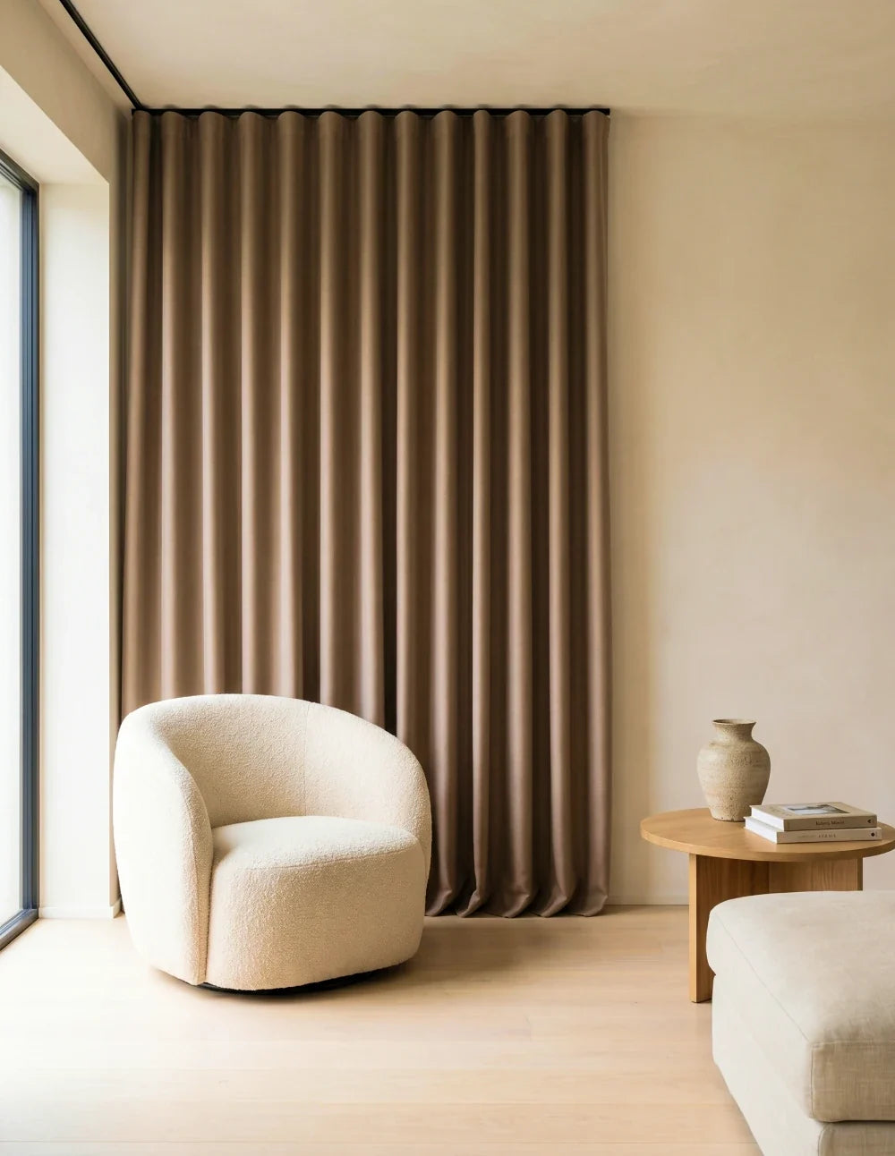 Rideau Occultant Thermique et Phonique - Marron Taupe