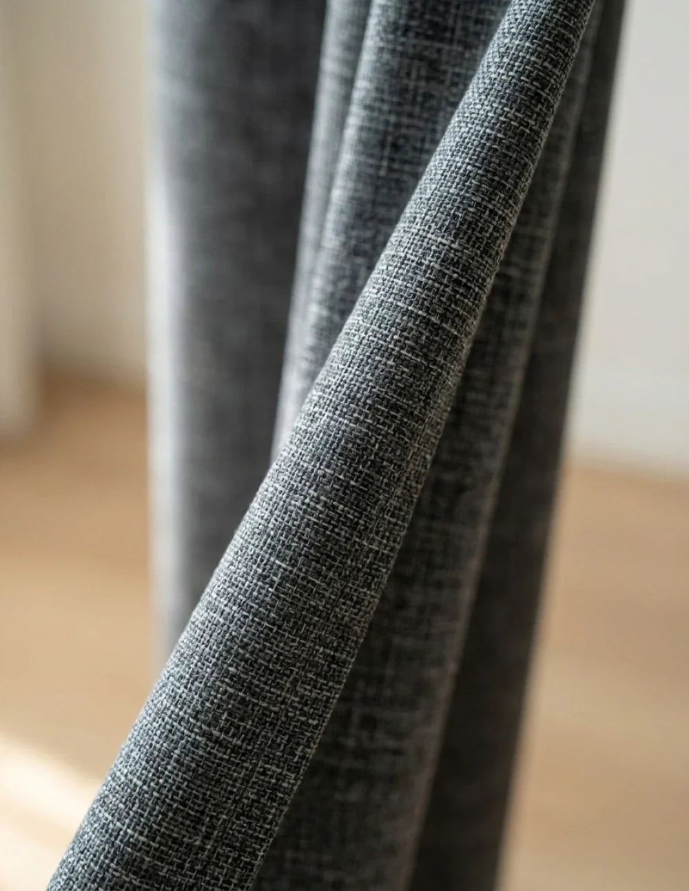 Rideau Occultant Monocouche Chiné - Gris Anthracite