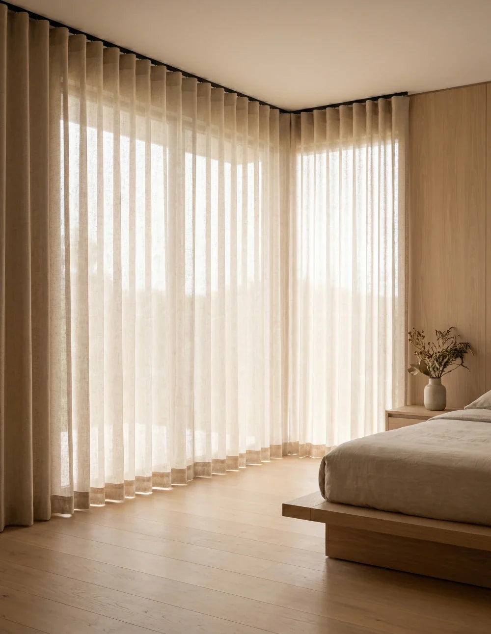 Rideau Tamisant | Effet Lin - Beige