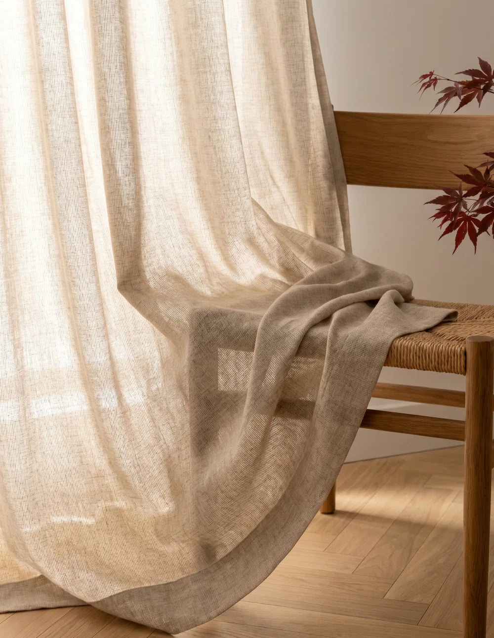 Rideau Tamisant | Effet Lin - Beige