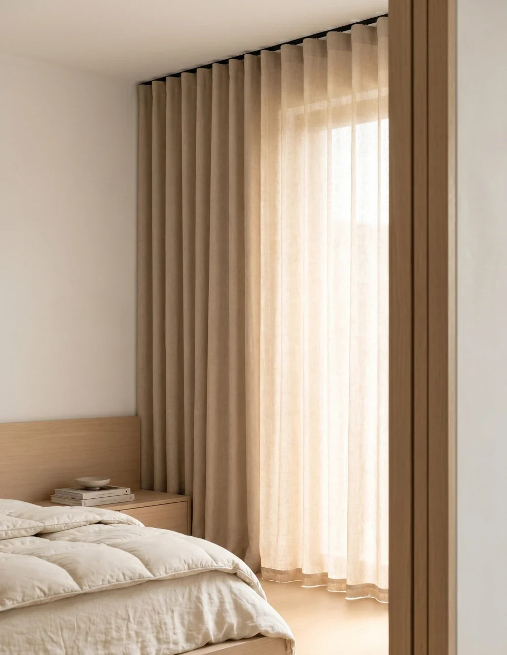 Rideau Tamisant | Effet Lin - Beige
