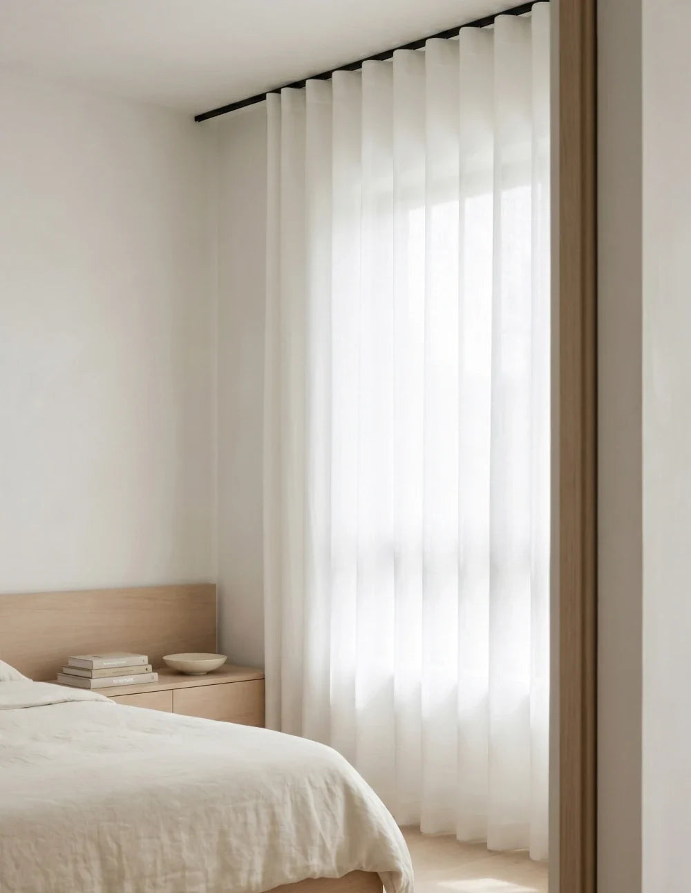 Rideau Tamisant | Effet Lin - Blanc