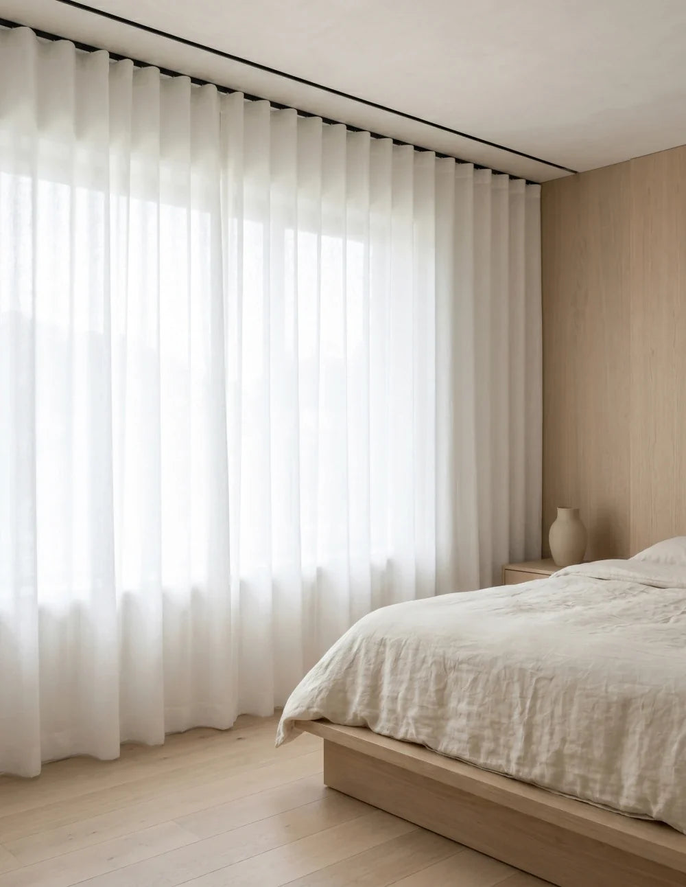 Rideau Tamisant | Effet Lin - Blanc