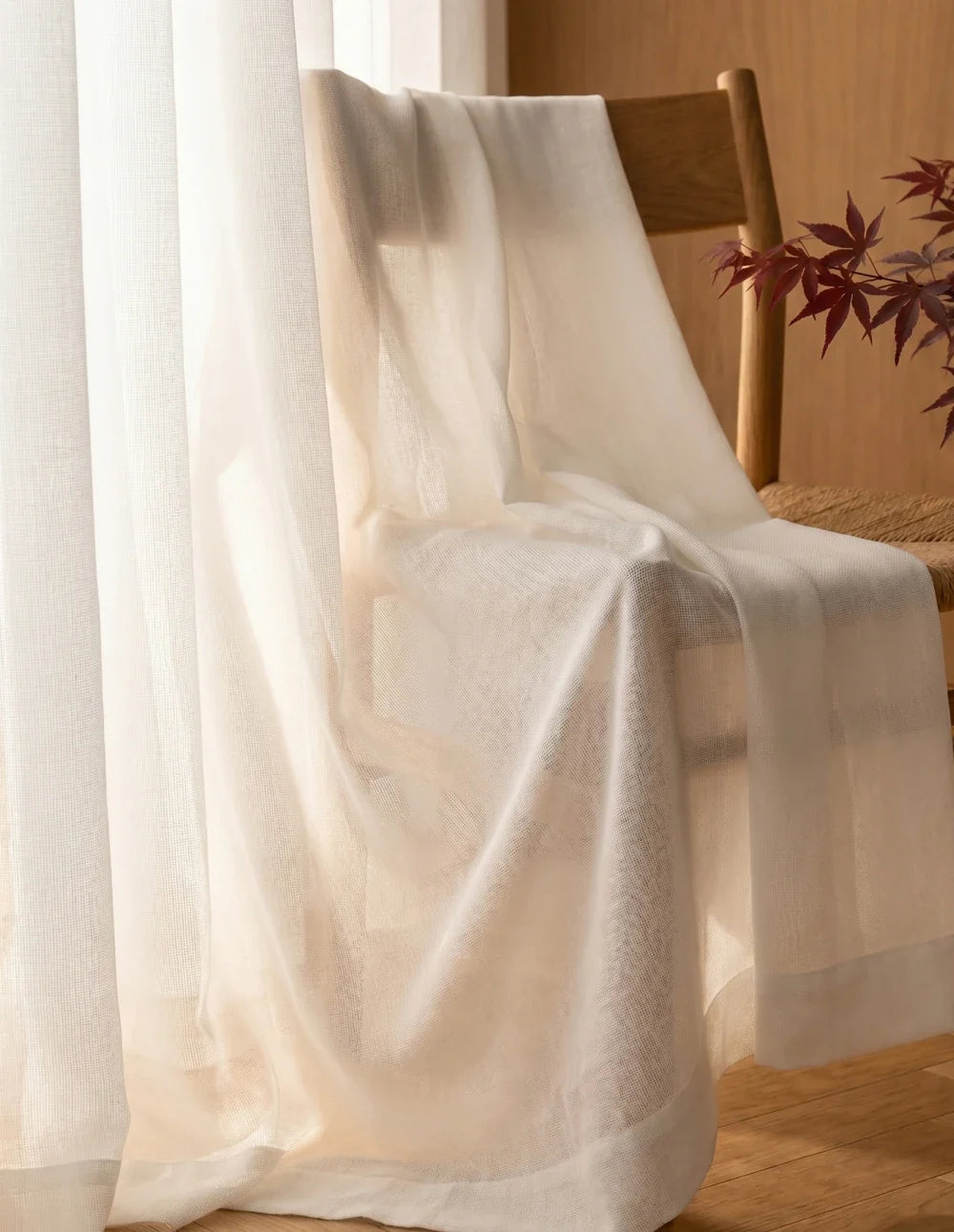 Rideau Tamisant | Effet Lin - Blanc