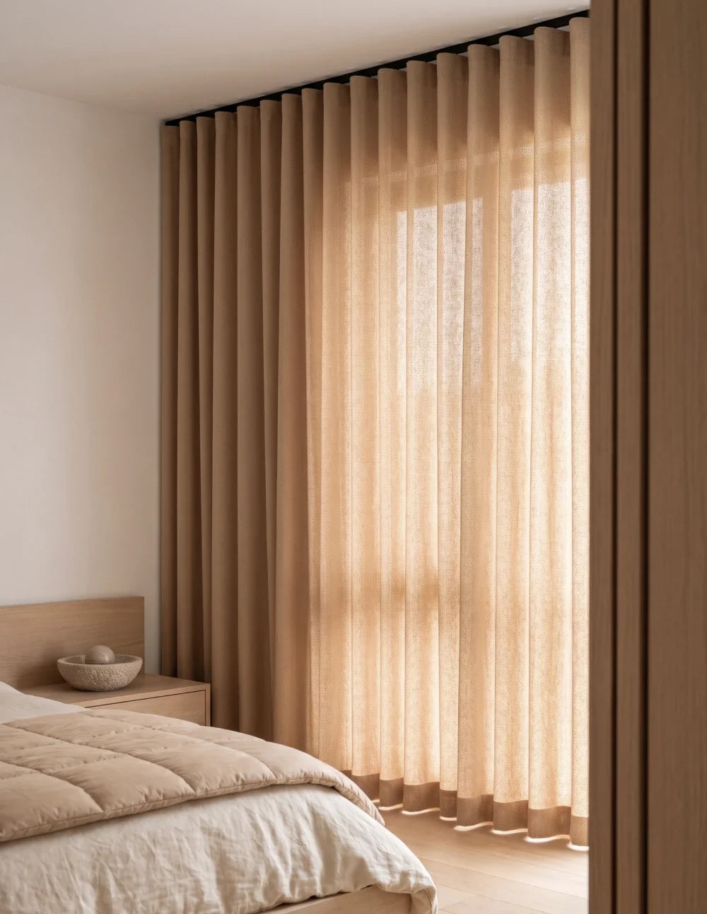 Rideau Tamisant | Effet Lin - Camel