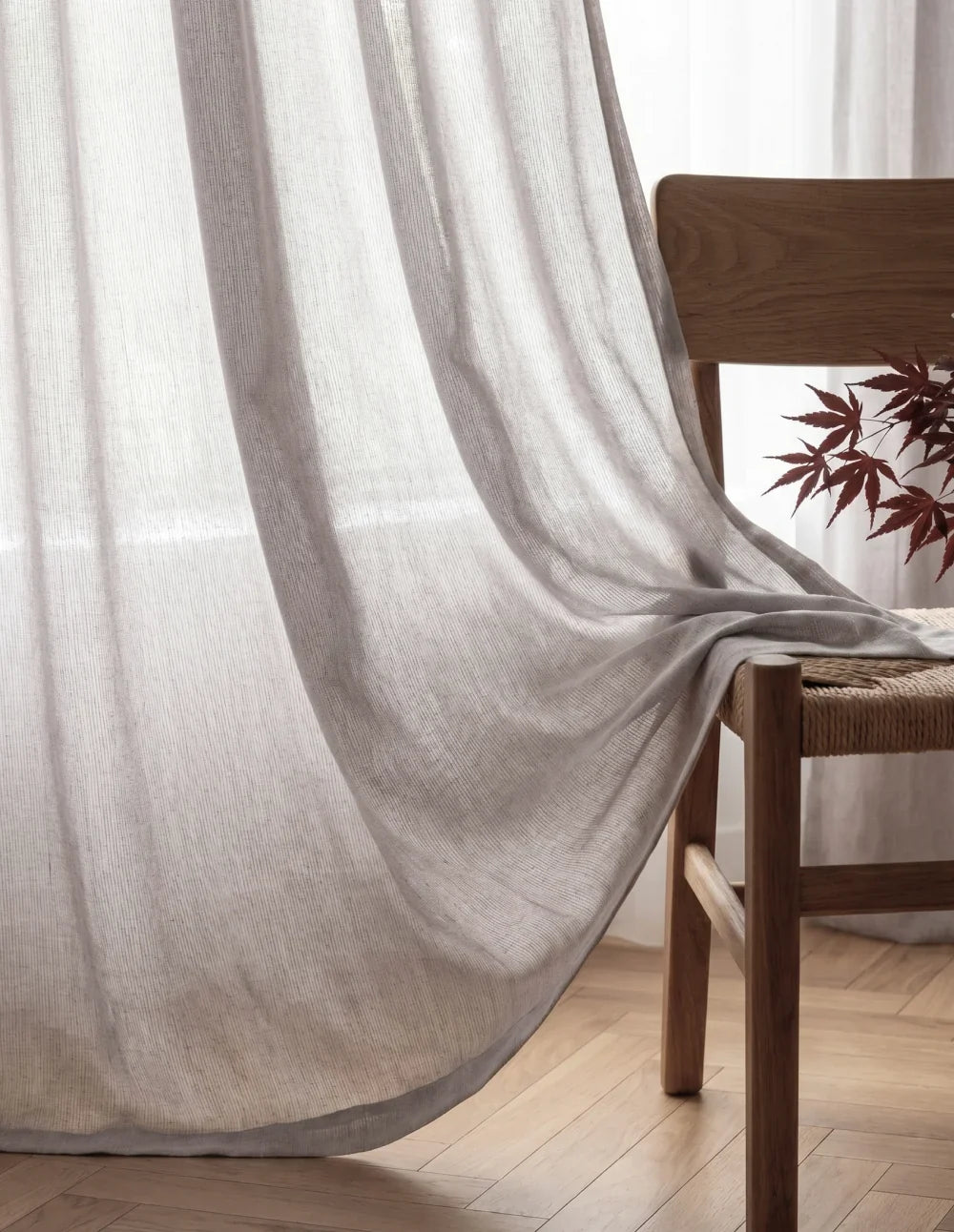 Rideau Tamisant | Effet Lin - Gris Mauve