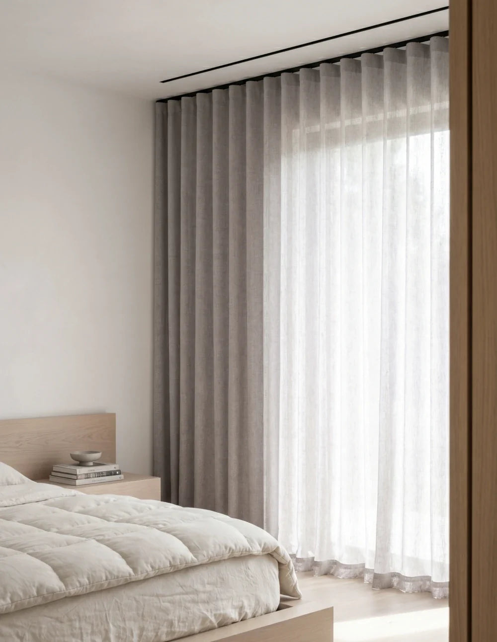 Rideau Tamisant | Effet Lin - Gris Mauve