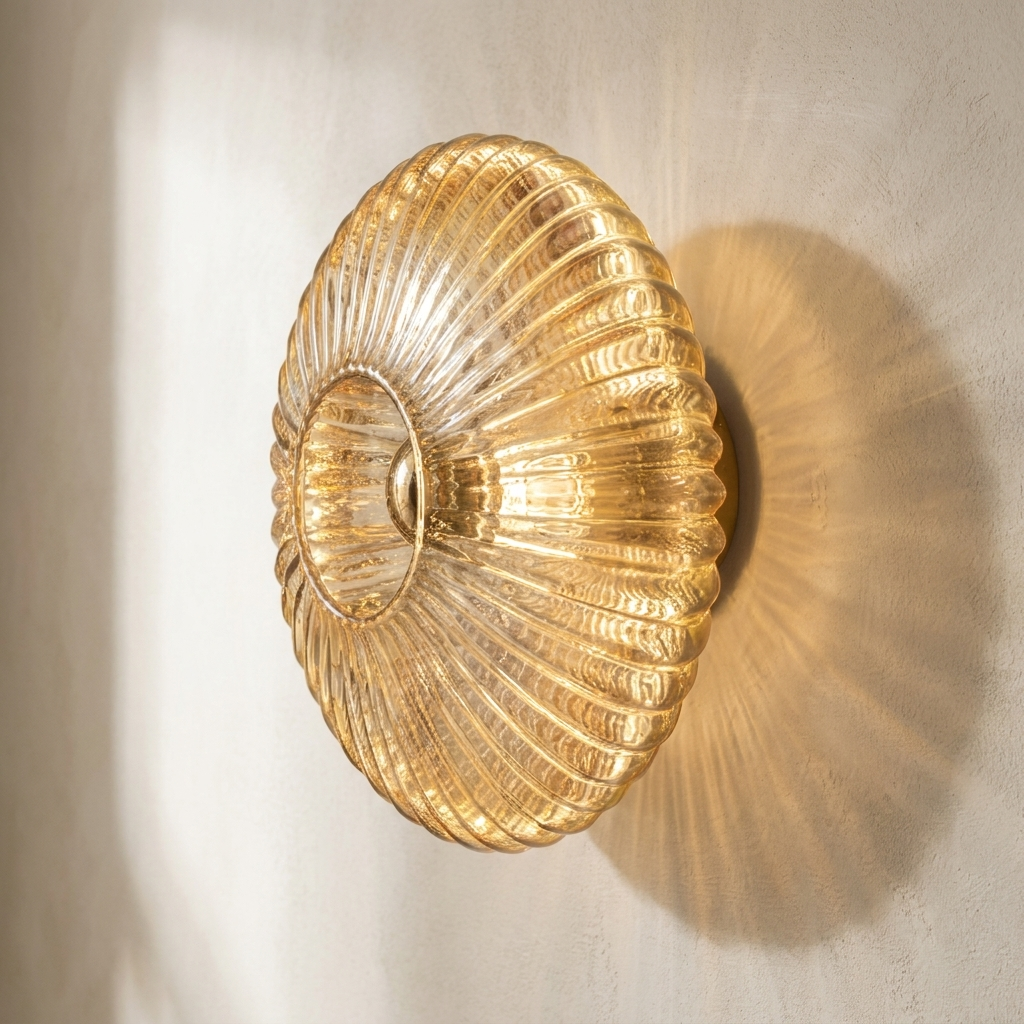 Rayonnante Applique Murale Soleil en Verre