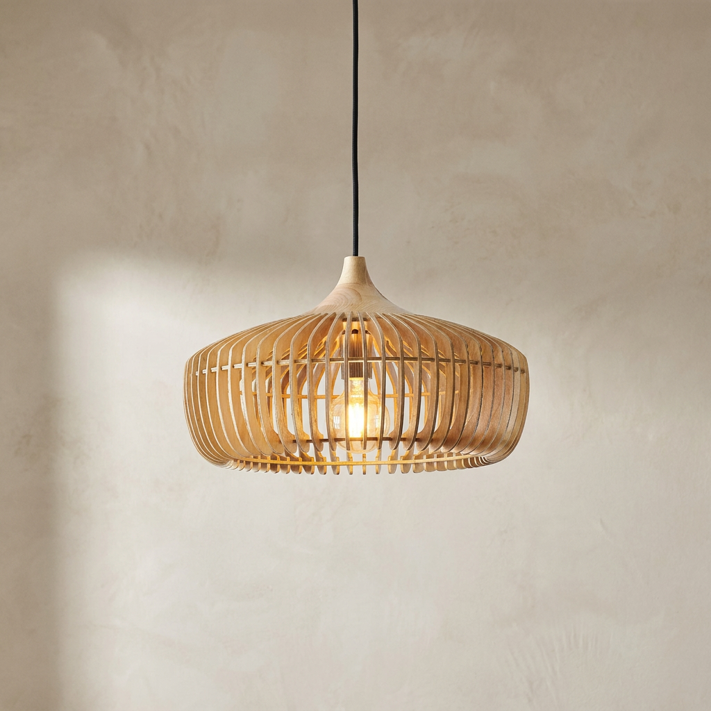 Crête Suspension en Bois Nervuré