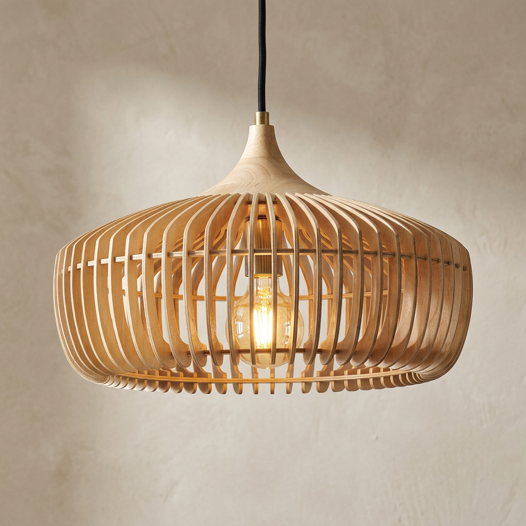 Crête Suspension en Bois Nervuré
