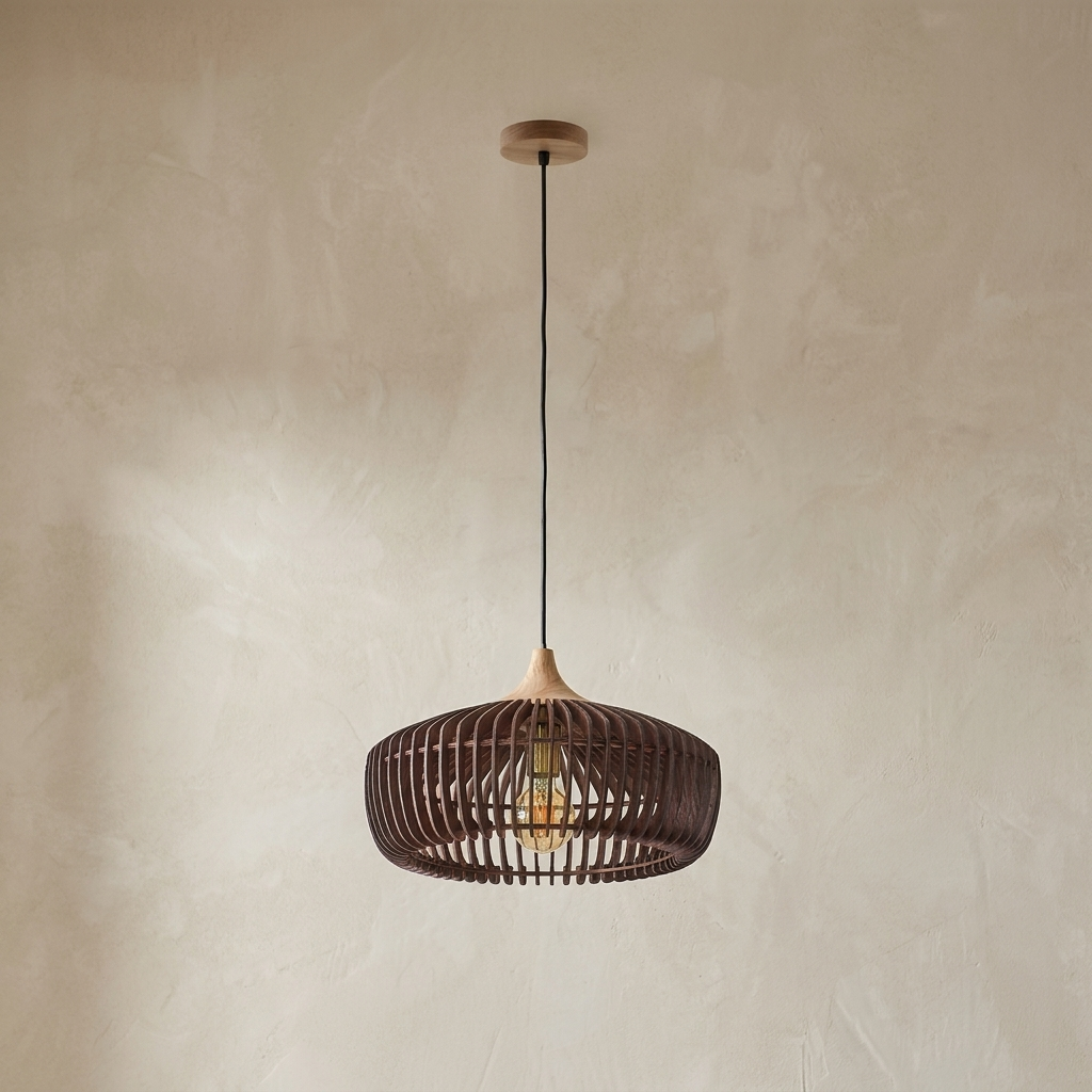 Crête Suspension en Bois Nervuré