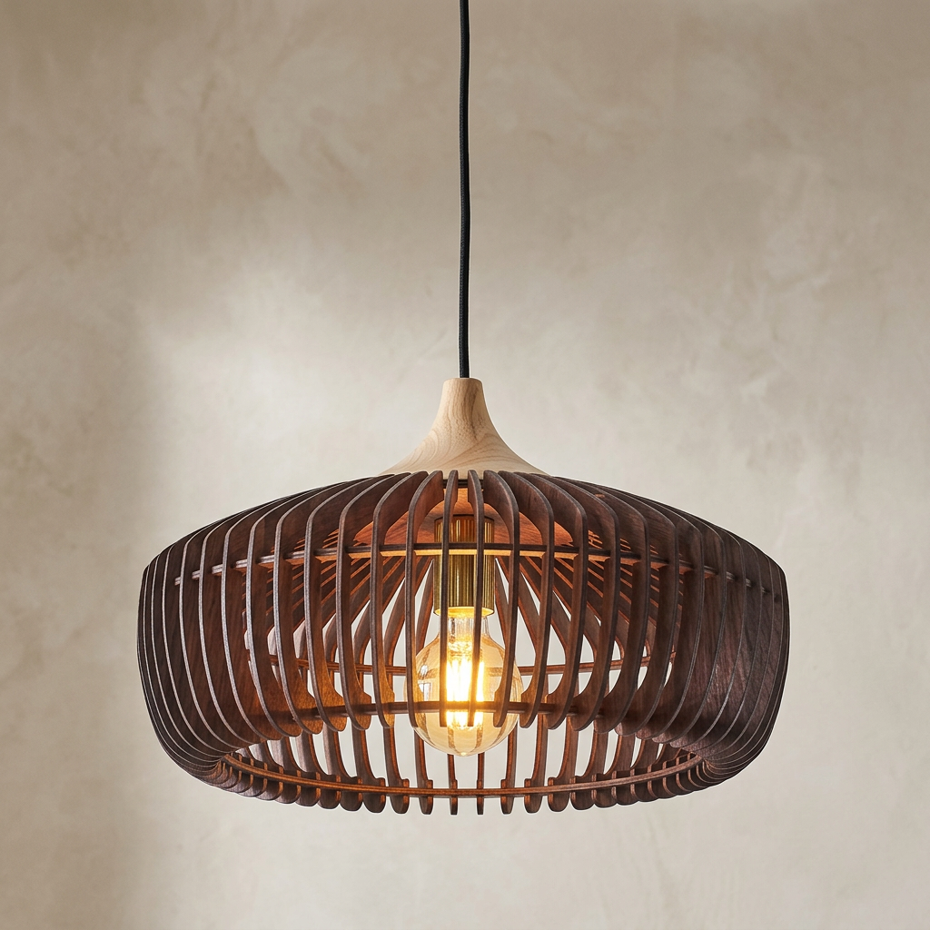 Crête Suspension en Bois Nervuré